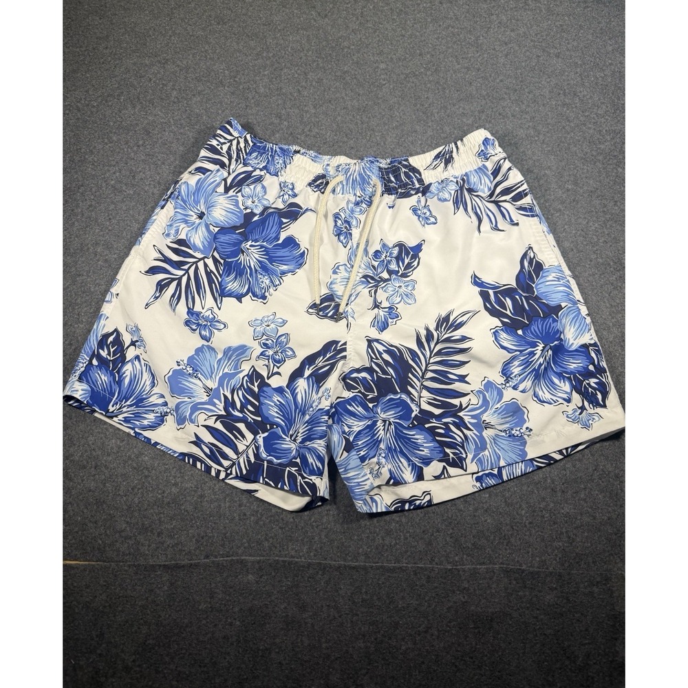 Polo Ralph Lauren Men's Blue Floral Hibiscus Swim Trunks Size XXL